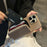 For iPhone 16 Pro Max Case Zipper Card Slots PU Leather Phone Back Cover with Wrist Strap - Grey - 3