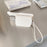 For iPhone 14 Pro Case Zipper Card Slots PU Leather Phone Back Cover with Wrist Strap - White - 6