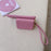 For Google Pixel 8 Pro Case Zipper Card Slots PU Leather Phone Back Cover with Wrist Strap - Pink - 5