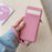 For Google Pixel 8 Pro Case Zipper Card Slots PU Leather Phone Back Cover with Wrist Strap - Pink - 6