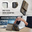 AUTSPACE For iPhone 16 Plus Case  A13 Vintage Leather Back Cover with Magnetic Detachable Card Bag - Coffee - 5