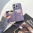 For iPhone 16 Pro Case Card Slots Kickstand PU Leather Back Cover with Ring Holder, Wrist Strap - Purple - 5