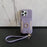 For iPhone 16 Pro Case Card Slots Kickstand PU Leather Back Cover with Ring Holder, Wrist Strap - Purple - 6