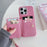 For iPhone 14 Pro Max Case Card Slots Kickstand PU Leather Back Cover with Ring Holder, Wrist Strap - Pink - 5