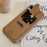 For iPhone 14 Pro Max Case with Card Slots Litchi Texture Leather + PET Phone Cover - Light Brown - 4