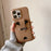 For iPhone 14 Pro Max Case with Card Slots Litchi Texture Leather + PET Phone Cover - Light Brown - 7