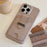 For iPhone 15 Pro Max Case with Card Slots Litchi Texture Leather + PET Phone Cover - Grey - 2