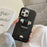 For iPhone 15 Pro Case with Card Slots Litchi Texture Leather + PET Phone Cover - Black - 4