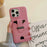 For iPhone 16 Pro Max Case with Card Slots Litchi Texture Leather + PET Phone Cover - Pink - 5