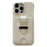 For iPhone 16 Pro Case with Card Slots Litchi Texture Leather + PET Phone Cover - White - 1