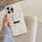 For iPhone 16 Pro Case with Card Slots Litchi Texture Leather + PET Phone Cover - White - 2