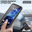 REDPEPPER For Samsung Galaxy S25+ IP68 Waterproof Magnetic Case Clear Phone Cover - Black - 7
