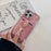 For iPhone 15 Pro Max Case Ring Kickstand Card Holder Jeans Cloth Texture PU Leather Back Cover with Strap - Pink - 4
