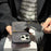 For iPhone 14 Pro Max Case Card Holder Jeans Cloth Texture PU Leather Back Cover - Black - 3