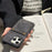 For iPhone 14 Pro Max Case Card Holder Jeans Cloth Texture PU Leather Back Cover - Black - 6