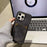 For iPhone 14 Pro Max Case Card Holder Jeans Cloth Texture PU Leather Back Cover - Black - 7