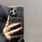 For iPhone 14 Pro Case Card Holder Jeans Cloth Texture PU Leather Back Cover - Black - 2