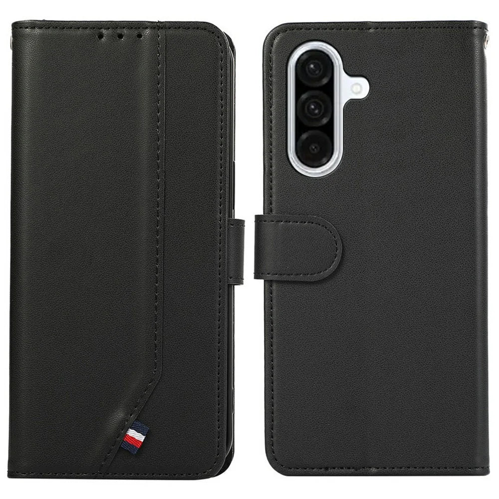 For Samsung Galaxy A26 5G Case RFID Blocking Flip Leather Phone Cover - Black - 1