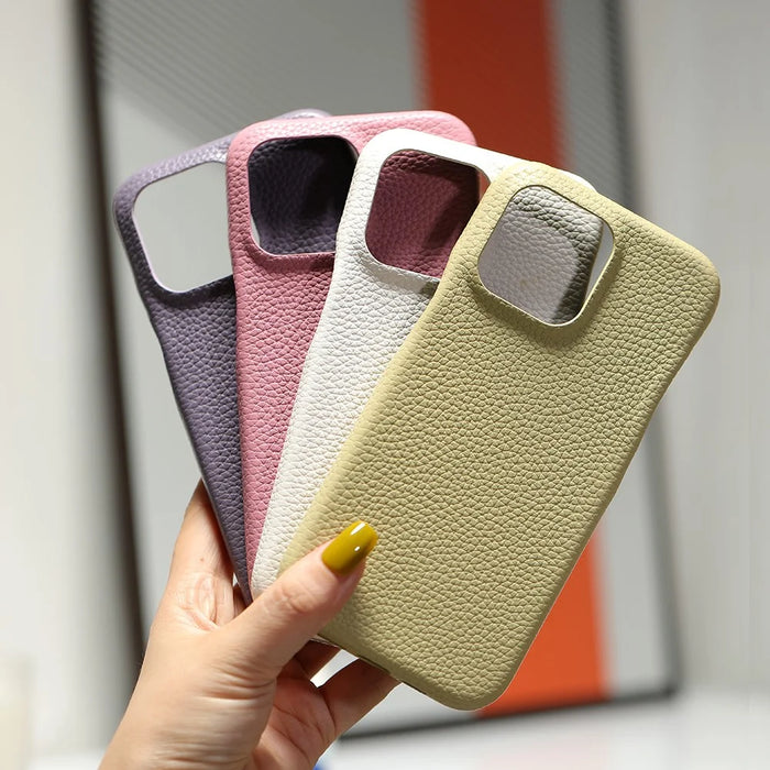 For iPhone 15 Pro Max Case Litchi Texture PU Leather PET Phone Back Cover - Black - 4