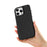 For iPhone 16 Pro Case Skin-Touch Lambskin Texture PU Leather + PET Phone Cover - Black - 2