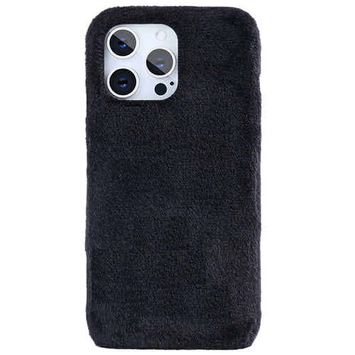 For iPhone 14 Pro Max Case Jade Fox Velvet Leather + PET Phone Protective Cover - Black - 1