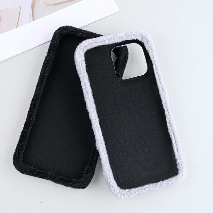 For iPhone 15 Pro Case Jade Fox Velvet Leather + PET Phone Protective Cover - Black - 2