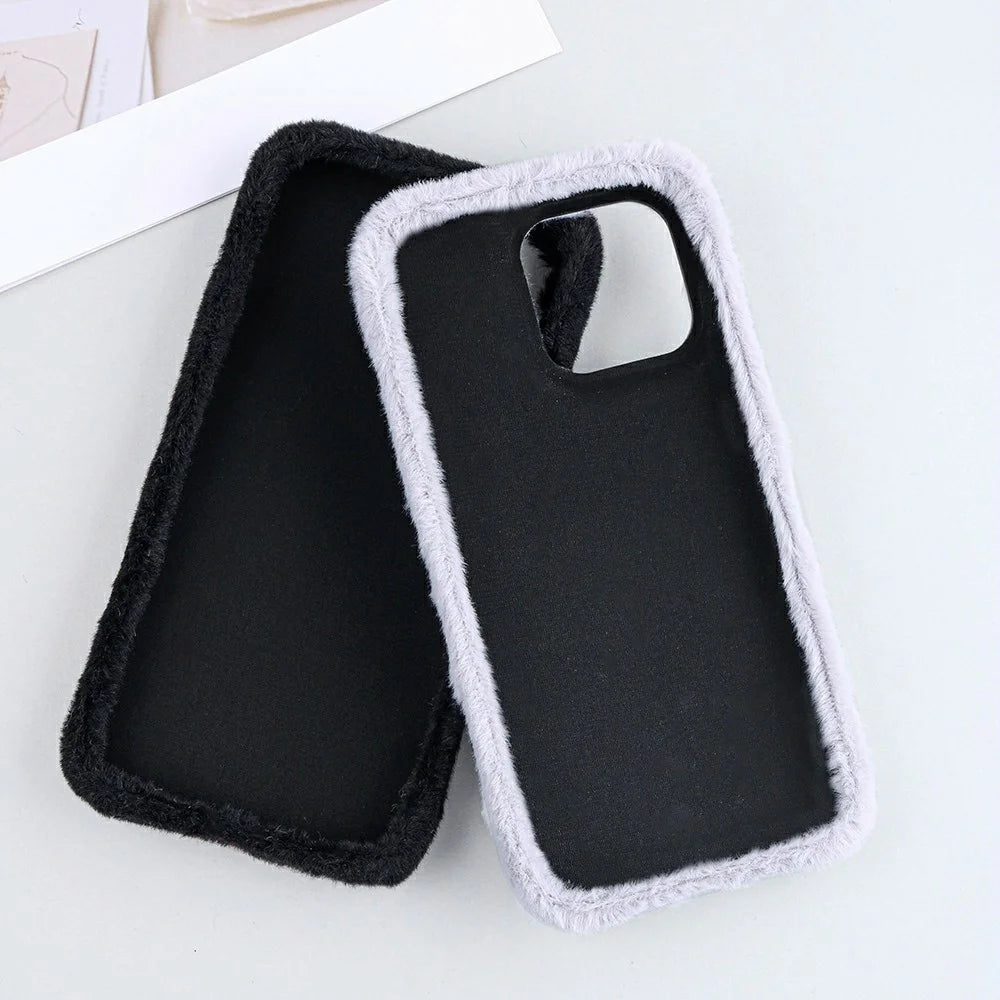 For iPhone 16 Pro Case Jade Fox Velvet Leather + PET Phone Protective Cover - Black - 2