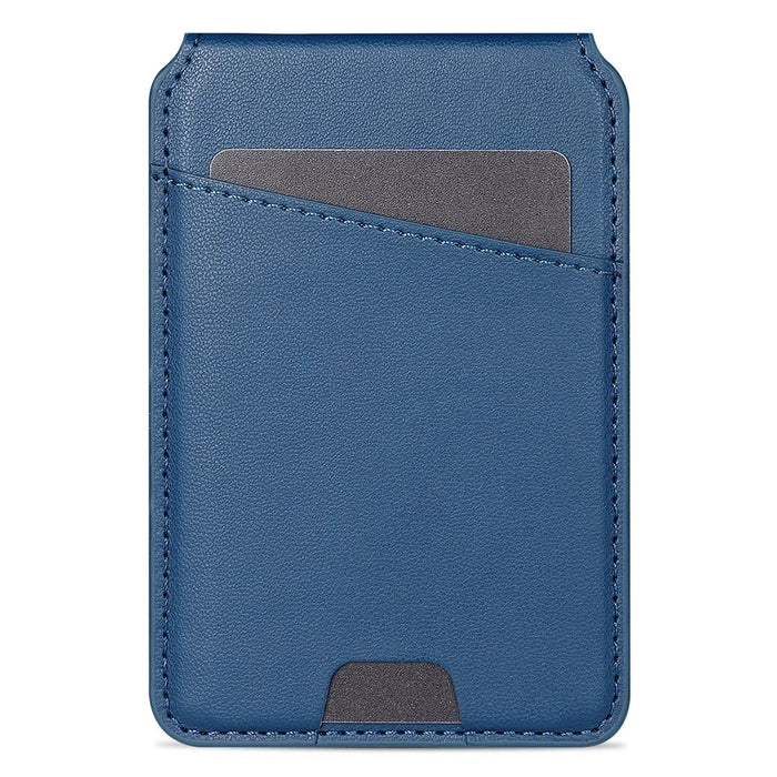 For iPhone 16 Case Compatible with MagSafe Detachable Card Holder Kickstand Leather Phone Back Cover - Blue - 7