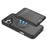 For iPhone 16 Plus Case Compatible with MagSafe Detachable Card Holder Kickstand Leather Phone Back Cover - Black - 6