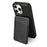 For iPhone 16 Pro Max Case Compatible with MagSafe Detachable Card Holder Kickstand Leather Phone Back Cover - Black - 2