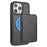For iPhone 14 Pro Max Case Compatible with MagSafe Detachable Card Holder Kickstand Leather Phone Back Cover - Black - 1