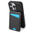 For iPhone 14 Pro Max Case Compatible with MagSafe Detachable Card Holder Kickstand Leather Phone Back Cover - Black - 2