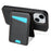 For iPhone 13 Case Compatible with MagSafe Detachable Card Holder Kickstand Leather Phone Back Cover - Black - 4