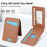 For iPhone 13 Pro Case Compatible with MagSafe Detachable Card Holder Kickstand Leather Phone Back Cover - Brown - 6