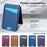For iPhone 13 Pro Max Case Compatible with MagSafe Detachable Card Holder Kickstand Leather Phone Back Cover - Blue - 7