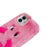 For iPhone 16 Plus Fluffy Phone Case Long Leg Expressive Eye TPU Mobile Cover - Rose - 5