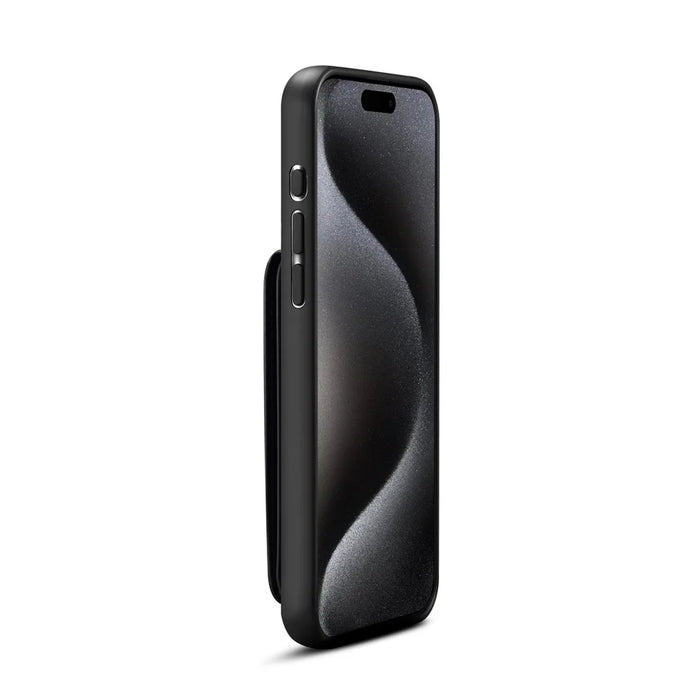 ESEBLE E2 For iPhone 15 Pro Magnetic Case RFID Blocking Retro Leather Back Cover with Detachable Card Holder - Green - 6