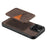ESEBLE E2 For iPhone 14 Pro Magnetic Case RFID Blocking Retro Leather Back Cover with Detachable Card Holder - Coffee - 5