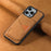 ESEBLE E2 For iPhone 16 Pro Max Magnetic Case RFID Blocking Retro Leather Back Cover with Detachable Card Holder - Yellow - 6