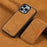 ESEBLE E2 For iPhone 16 Pro Max Magnetic Case RFID Blocking Retro Leather Back Cover with Detachable Card Holder - Yellow - 7