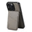 ESEBLE E3 For iPhone 15 Pro Magnetic Case with Detachable Card Holder Leather + TPU RFID Blocking Phone Cover - Grey - 4