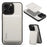 ESEBLE E3 For iPhone 14 Pro Magnetic Case with Detachable Card Holder Leather + TPU RFID Blocking Phone Cover - White - 1
