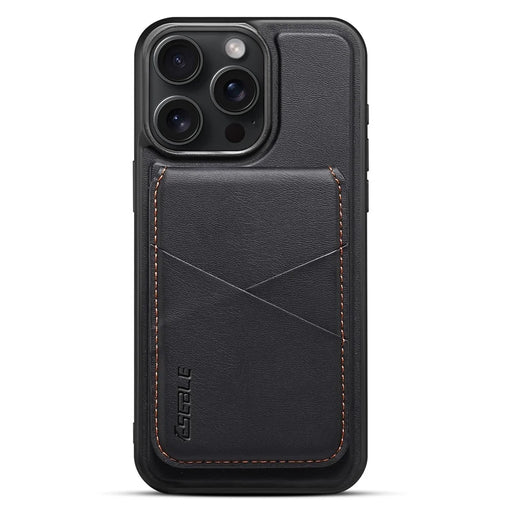 ESEBLE E3 For iPhone 16 Pro Magnetic Case with Detachable Card Holder Leather + TPU RFID Blocking Phone Cover - Black - 2