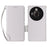 For ZTE nubia Focus Pro Case with Wrist Strap Litchi Texture PU Leather Wallet Phone Cover - White - 1