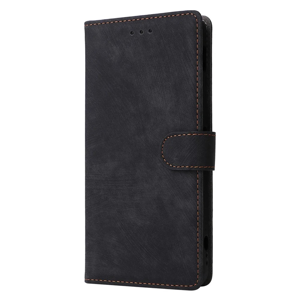 For ZTE nubia Focus Pro Wallet Case RFID Blocking PU Leather Cover Stand View - Black - 7