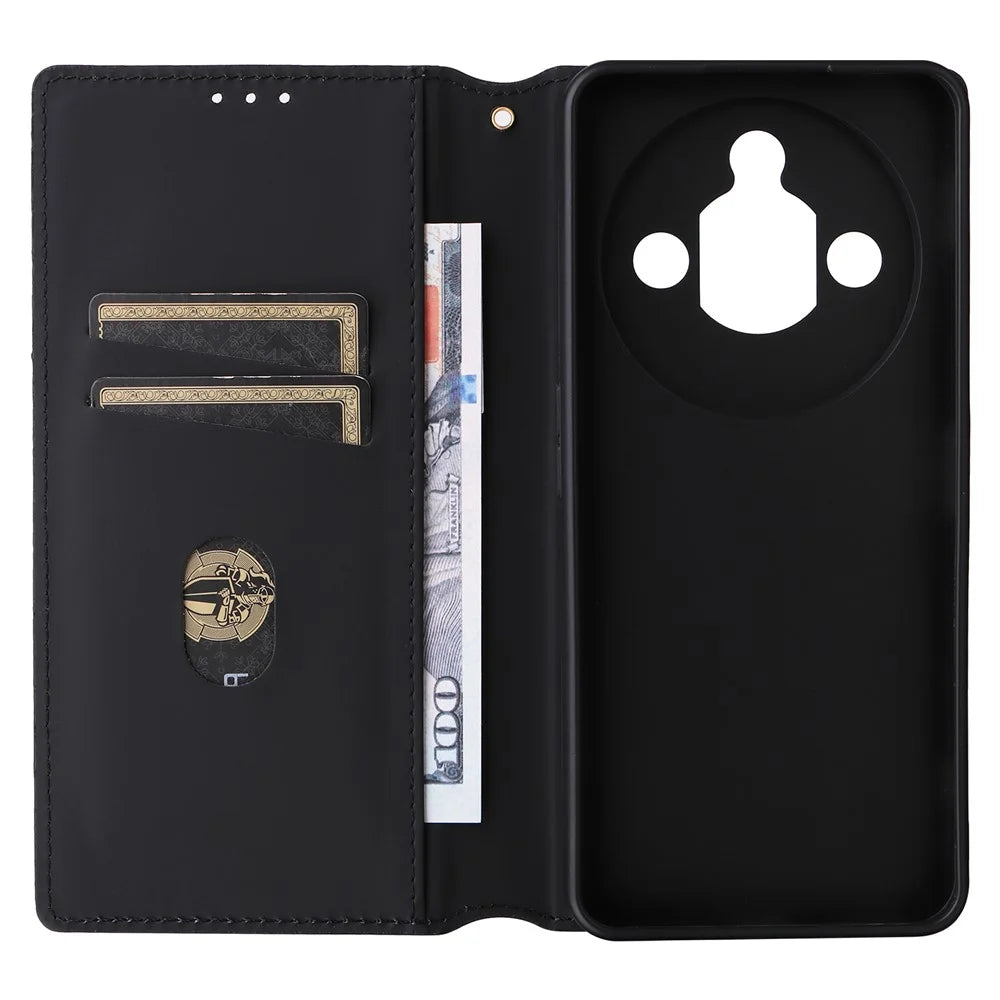 For ZTE nubia Focus Pro Wallet Case Rhombus Imprinted Leather Phone Cover - Red - 5