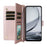 For ZTE nubia Focus Pro Wallet Case with Shoulder / Wrist Strap Leather Phone Cover Stand - Pink - 2