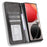 For itel S25 Ultra Leather Case Wallet Stand Retro Texture Phone Cover - Black - 2