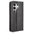 For itel S25 Ultra Leather Case Wallet Stand Retro Texture Phone Cover - Black - 7