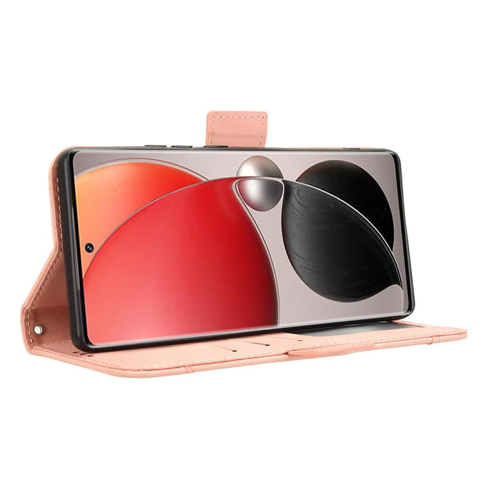 For itel S25 Ultra Leather Case Phone Wallet Cover with Multiple Card Slots - Pink - 4
